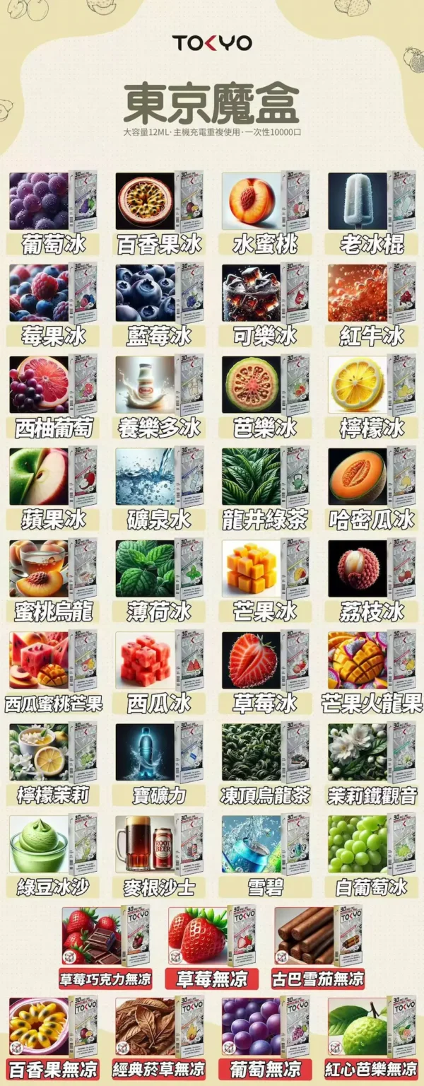 【滿3盒加100贈主機】東京魔盒 TOKYO MOHOO BOX 10000口專用煙彈｜12ml防漏，30mg丁鹽，台灣正品現貨快速出貨
