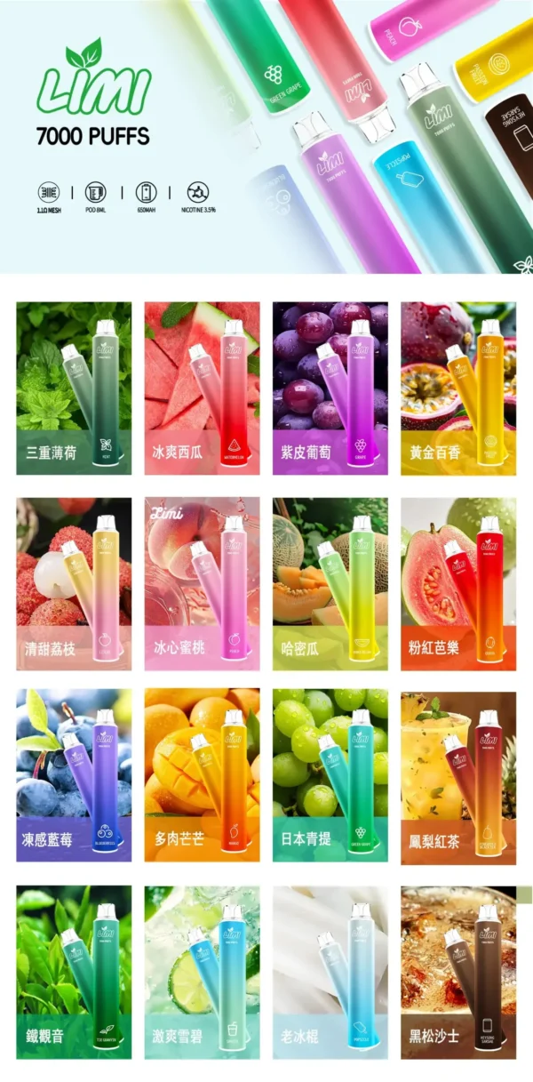 20250518152955-scaled-1.webp LIMI 7000口拋棄式電子煙|LED發光650mAh可充電,水果涼感,台灣正品現貨快速出貨
