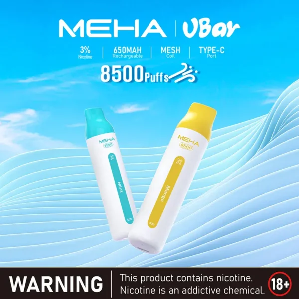 2d4b8760841be472769eae0cb0c858b8.webp MEHA VBar 魅嗨 8500口拋棄式電子煙|650mAh可充電,水果涼感,台灣正品現貨快速出貨