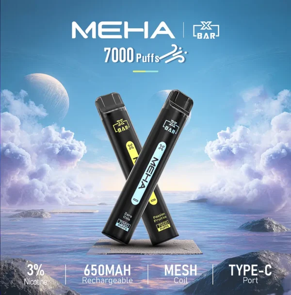 443a041ec20ac873464e45ded4706308.webp MEHA XBAR 魅嗨 7000口拋棄式電子煙|Mesh網芯強效涼感,650mAh可充電,台灣正品現貨快速出貨
