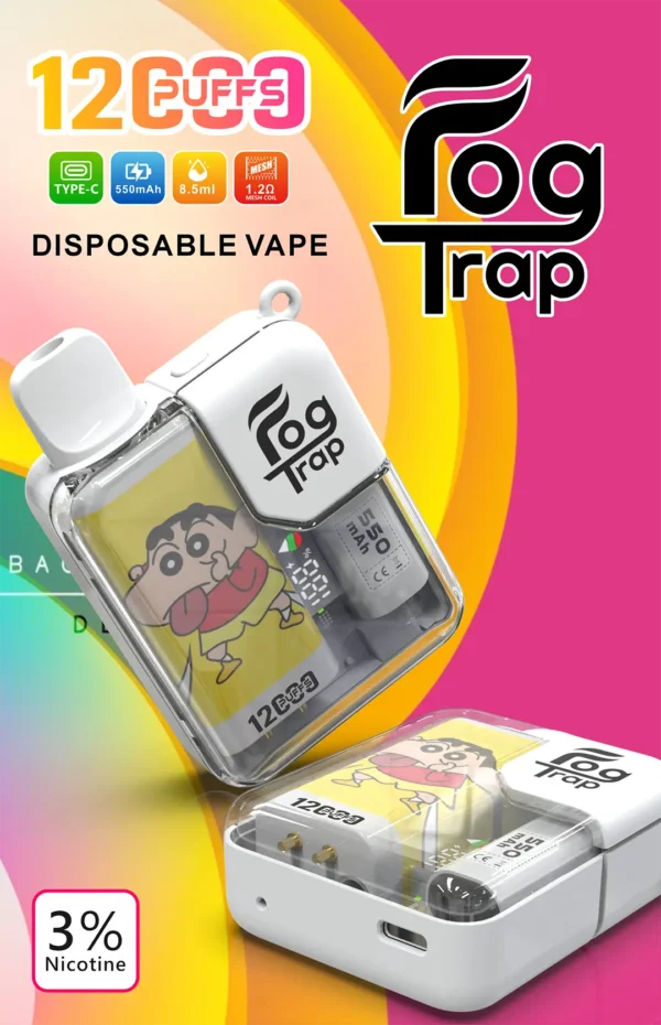 4bf9ecb11a310f2e86089c5b10faa3fe.webp 【滿10贈1】Fog Trap小新LABUBU 12000口|油電顯示防漏,雙檔功率,台灣正品現貨快速出貨