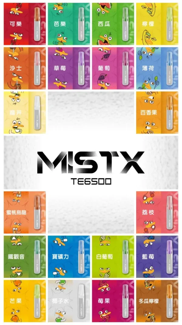 531da0e2d37a90726ebd20a6ce173bc1.webp Mist X 鴨嘴獸 6500口拋棄式電子煙|650mAh可充電,水果涼感,台灣正品現貨快速出貨