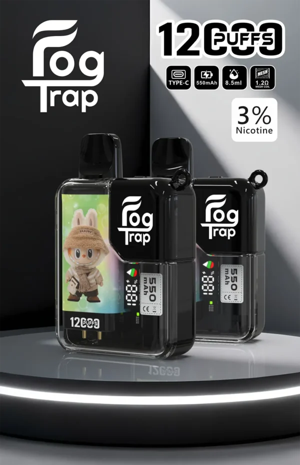 6a24674fcb5d598e7ce25c0dfdb5c85a.webp 【滿10贈1】Fog Trap小新LABUBU 12000口|油電顯示防漏,雙檔功率,台灣正品現貨快速出貨