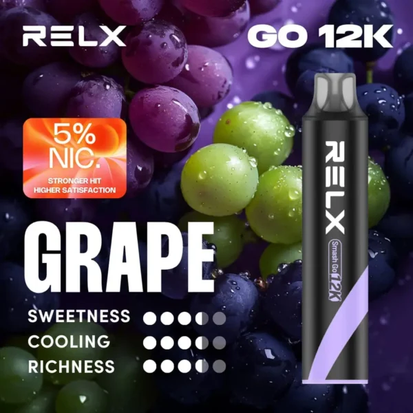 RELX Smash Go 12000口拋棄式電子煙｜15ml防乾燒5%丁鹽，台灣現貨正品安全超取