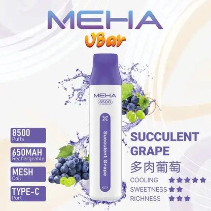 MEHA-8500口-VBar小白條-7.webp MEHA VBar 魅嗨 8500口拋棄式電子煙|650mAh可充電,水果涼感,台灣正品現貨快速出貨