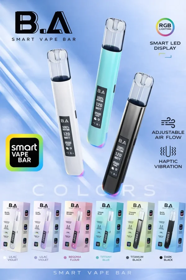 ba詳情頁照片.webp B.A Smart Vape Bar 一代通用主機|LED螢幕RGB炫彩燈效,台灣正品現貨快速出貨