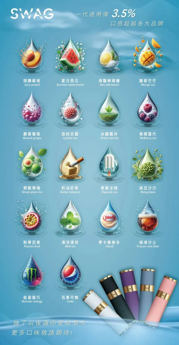swag煙彈.webp 【買5送主機】SWAG 一代通用煙彈|陶瓷芯加強防漏, 3.5%順口擊喉, 台灣正品現貨快速出貨
